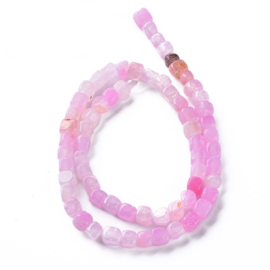10 x Agaat edelsteen kralen kubus 5-8 x 4-8 x 4-6 mm – gat 1,2 mm – Pearl Pink