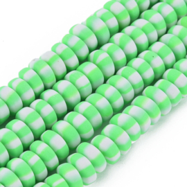 20 x Polymeer kralen rondellen 7mm Medium Spring Green