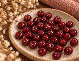 80x prachtige glasparels 6mm Gat: 1mm bordeaux rood