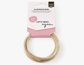 1 x Vaessen Creative aluminiumdraad 1 mm x 10 meter Pearl zilverkleur (Nikkelvrij)