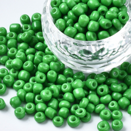 20 gram Glaskralen Rocailles 6/0 (4mm) Green