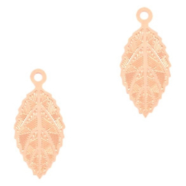 2x Hangers bohemian blaadje Rose Gold