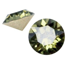 2 x Swarovski Elements SS24 puntsteen (5.2mm) Khaki green