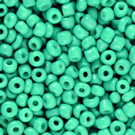 20 gram Glaskralen Rocailles 8/0 (3mm) Bright jade green