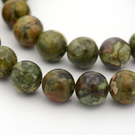 10 x  edelsteen kraal van Rhyolite Jasper 6mm gat: 1mm