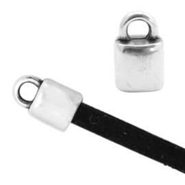 2 x Eindkapjes DQ metaal Ø3.2x2.2mm Antiek zilver