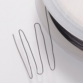 1 x Rol metaaldraad 0,2 mm – ca. 35 meter – zwart (Nikkelvrij)