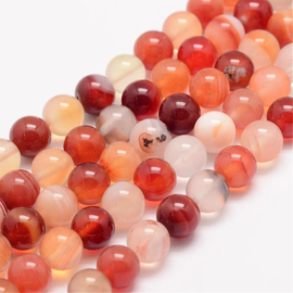 10 x  edelsteen kraal van rode Carnelian 10mm gat 1mm