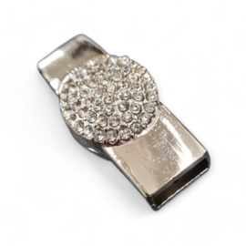 Magneetsluiting met strass 41x18mm, 11x3,5mm (Ø 10mm)