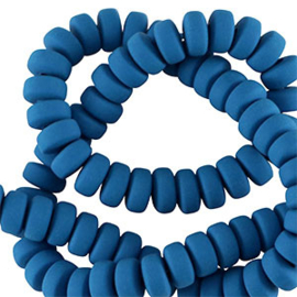 20 x Polymeer kralen rondellen 7mm Blue  