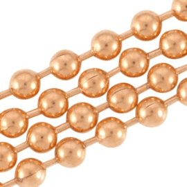 50 cm rose gold kleur Ball Chain ketting dikte 2mm