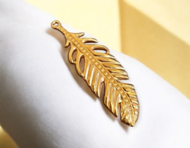 1 x DQ metaal hanger veer 60 x 18mm Ø2mm goud kleur (Nikkelvrij)