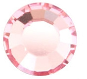 2 x Swarovski Light pink plat strass steentje 5mm