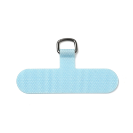 2 x Bevestigingsplaatje telefoonkoord T-vorm 60 x 35 mm – gat 9 x 7 mm – sky blue