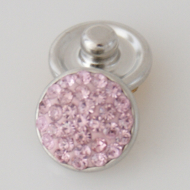 Drukker Rhinestone soft pink - 12 mm click