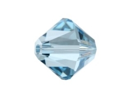 30 x Preciosa Kristal Bicone kraal 4,5mm licht blauw