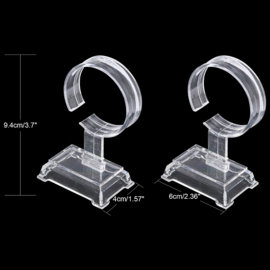 Armbanden display of horloge display wit transparant afm. 94 x 60 x 40mm