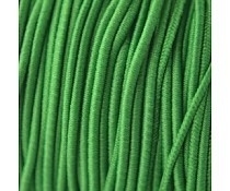 8 meter rond elastisch koord van rubber voorzien van een laagje stof 1mm groen