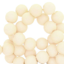 20 x  Matte 8 mm acryl Vanilla white  (Ø1.9mm)