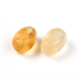 20 x Acryl kralen ovaal two tone 14 x 10 x 8,6 mm – gat 1,8–2 mm – peru