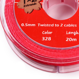 1 rol Waxkoord katoen 0,5 mm – 20 meter – Deep Pink