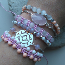 Armbandenset in lente roze ♥