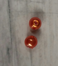 50x glasparel donker oranje ca. 4 mm Gat: 1 mm