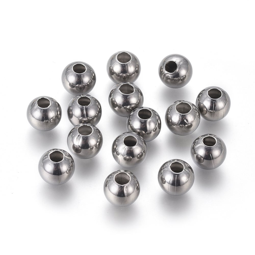 50 x  RVS 304 kralen 3 x 2mm gat: 1,6mm