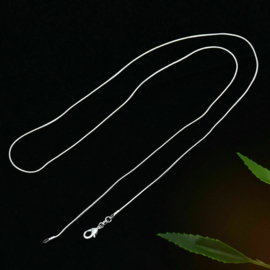 925 verzilverde snake ketting 1mm verschillende lengtes