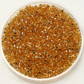 c.a. 5 gram Miyuki delica's 11/0 -  Silverlined gold