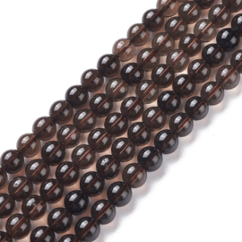 10 x edelsteen kraal natuurlijke Rook kwarts, Smoky Quartz  6 mm
