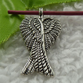 2x Mooie Tibetaans zilveren Engelen vleugels 29x16mm