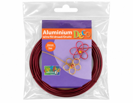 1x Vaessen Creative • Aluminiumdraad 2mmx5m Oxblood