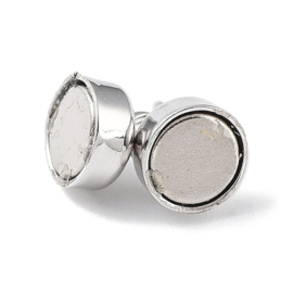 1 x 925 Sterling zilveren magneetsluiting kolom 10,5 x 5 x 5 mm – gat 1,8 mm – platinumkleur – Anti-Tarnish