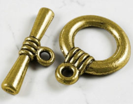 4 x Kapittel slotje groot 14 mm – staafje 20 mm – goudkleur