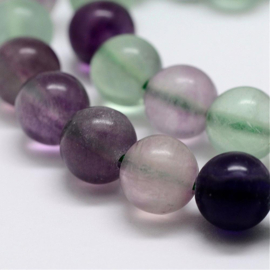 10 x  edelsteen kraal Regenboog Fluorite 10mm mat gat 1mm