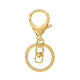 Sleutelhanger metaal Gold plated 6,9 x 3cm (Nikkelvrij)