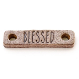 1 x DQ leer tussenstukken BLESSED Smoke cognac brown