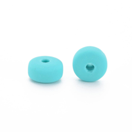 20 x Polymeer kralen rondellen 7mm Dark Turquoise