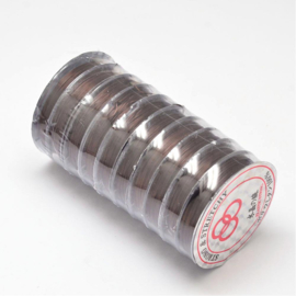 1 rol elastiek transparant 0,8 mm donker bruin