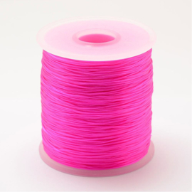 5 meter rond elastisch draad 0,2mm  Deep pink