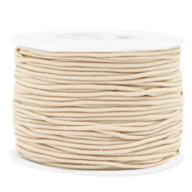 1 meter Gekleurd elastisch draad 1.5mm Beige