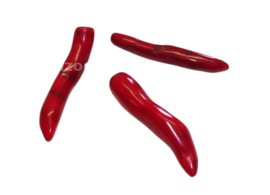 2x Chili pepper coral hanger afm. hanger rondom 44 x 9 mm