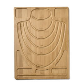 Kralenbord rijgbord legbord bamboe hout 29 x 38 x 1,5cm (Groot)