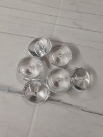 10 x transparante glaskraal schijfje 4 x 9 mm gat: 1 mm