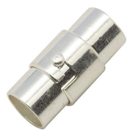 1 x draai magneetsluiting zilver kleur  15 x 4mm Ø 3mm