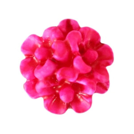 5 x Bloemen kralen boeket 10mm Light fuchsia Rijggat: ± 0.8 mm