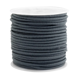 1 meter Gekleurd elastisch draad 2.5mm Dark grey