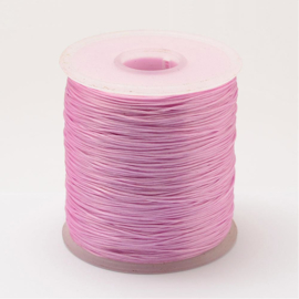 5 meter rond elastisch draad 0,2mm pink