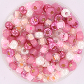 10 gram Miyuki rocailles 6/0 - pink party mix38